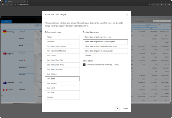 Control Tabla dinámica ahora disponible en WEBDEV